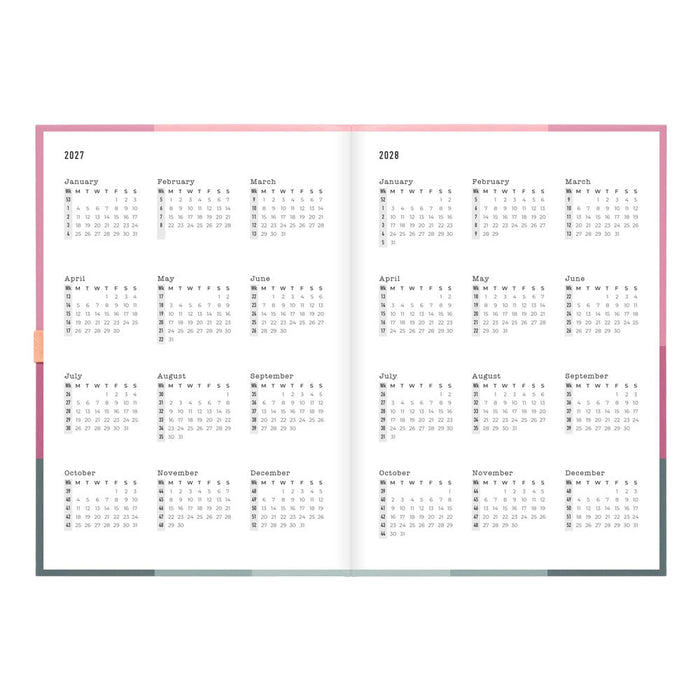 Letts A5 Weekly Planner, Gradient, 2027 Rose 27-082570#color_gradient-rose