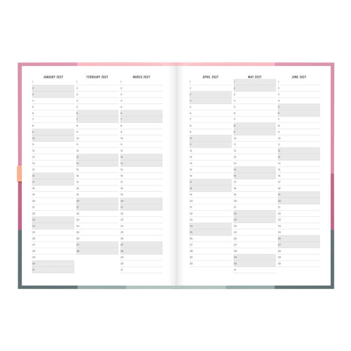 Letts A5 Weekly Planner, Gradient, 2027 Rose 27-082570#color_gradient-rose