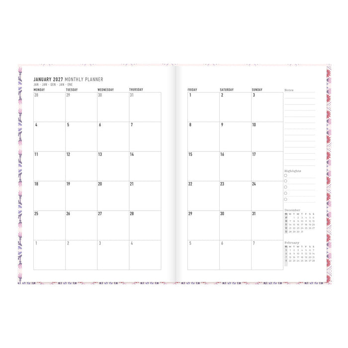 Letts A5 Weekly Planner, Morocco, 2027 Pink 27-082494#color_morocco-pink