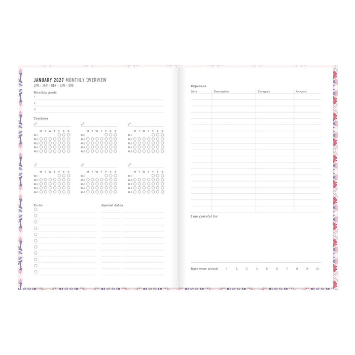 Letts A5 Weekly Planner, Morocco, 2027 Pink 27-082494#color_morocco-pink