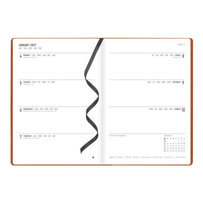 Letts A5 Weekly Planner, Oslo, 2027 Tan 27-082334#color_tan