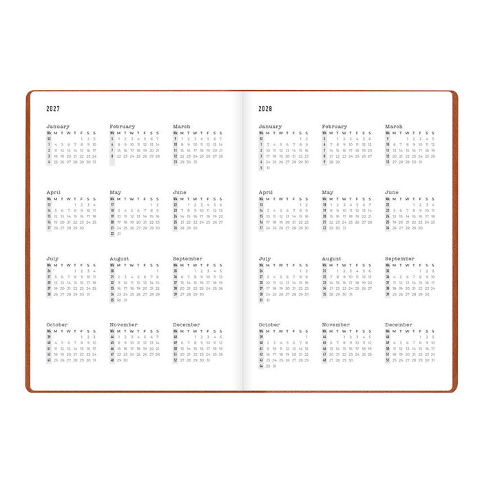 Letts A5 Weekly Planner, Oslo, 2027 Tan 27-082334#color_tan