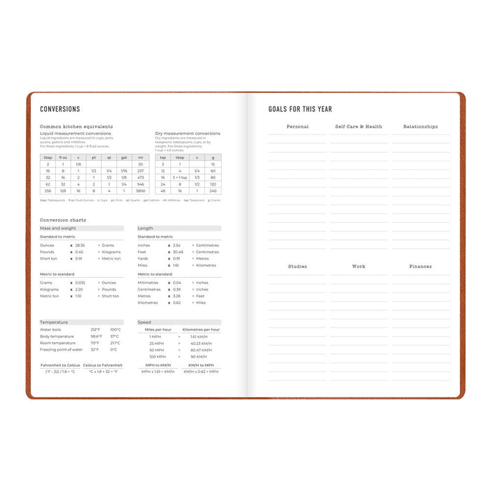Letts A5 Weekly Planner, Oslo, 2027 Tan 27-082334#color_tan