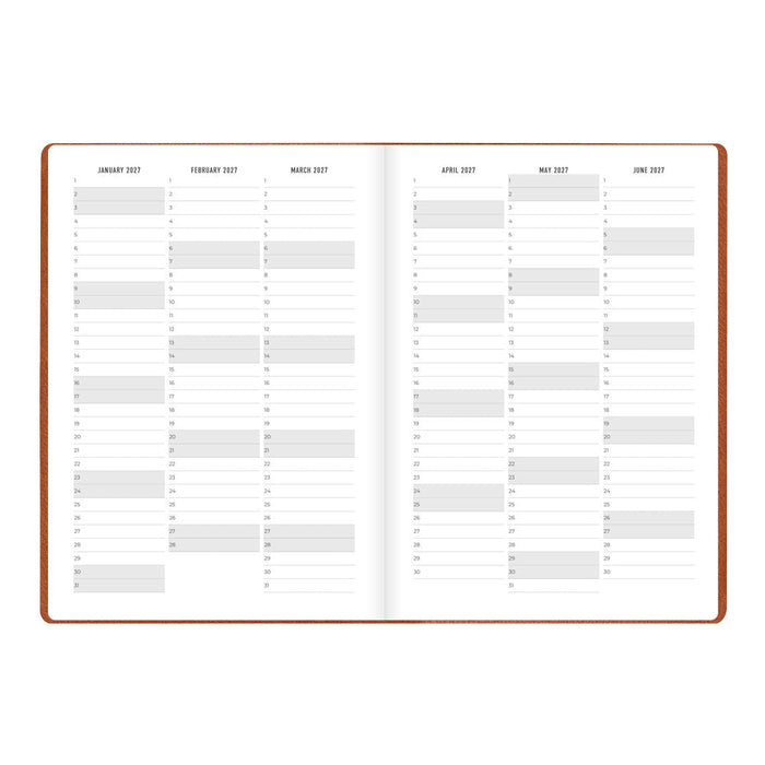 Letts A5 Weekly Planner, Oslo, 2027 Tan 27-082334#color_tan