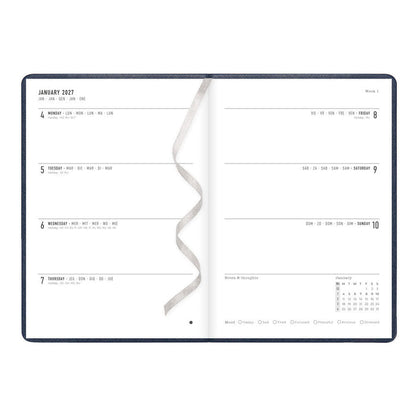 Letts A5 Weekly Planner, Serene, 2027 Midnight 27-082499#color_midnight