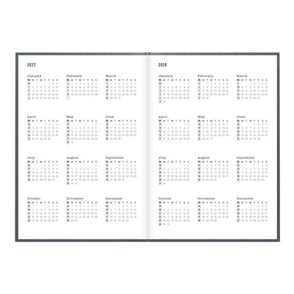 Letts A5 Weekly Planner, Titanium, 2027 Charcoal 27-082582#color_charcoal