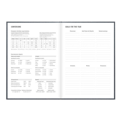 Letts A5 Weekly Planner, Titanium, 2027 Charcoal 27-082582#color_charcoal