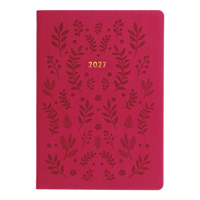 Letts A5 Weekly Planner, Woodland, 2027 Pink 27-082162#color_woodland-pink