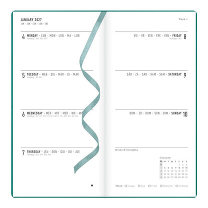 Letts Slim Weekly Planner, Woodland, 2027 Green 27-082545#color_woodland-green