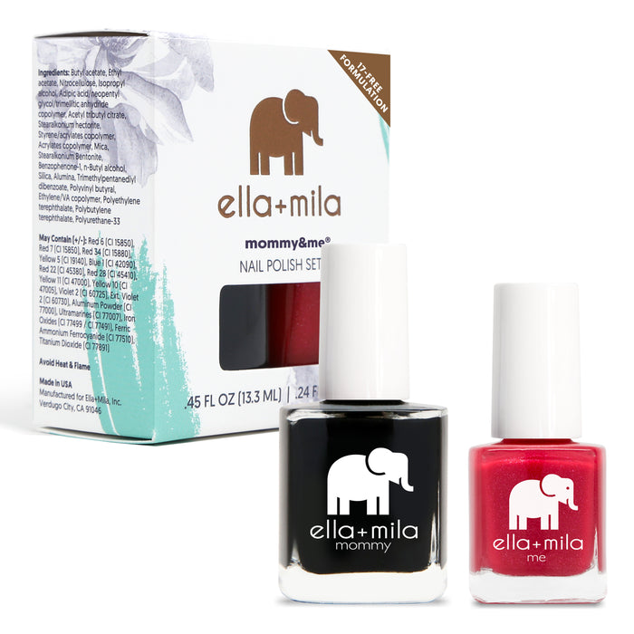 Mommy & Me Lights Out and No Place Like Home nail polish set with its gift box