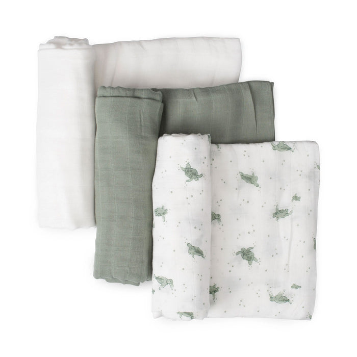 Little Bamboo Muslin Wrap 3pk - Turtle Bay