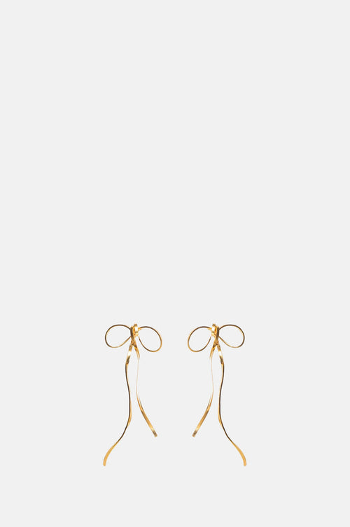 Beatriz Palacios Little Bow Gold Earrings.