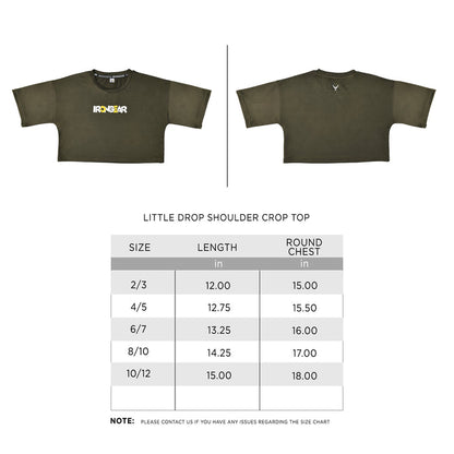 Little Drop Shoulder Crop Top - IRONGEAR Fitness