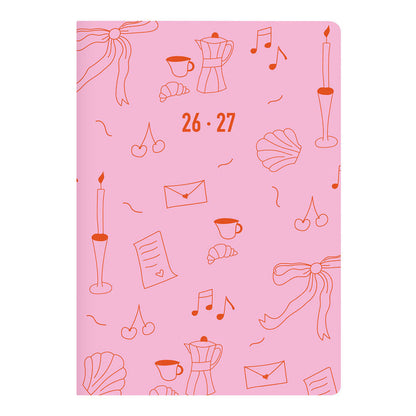 Little Joys Academic Weekly Planner, A5, 2026 - 2027 - Multilingual 27-031995 #color_little-joys-pink