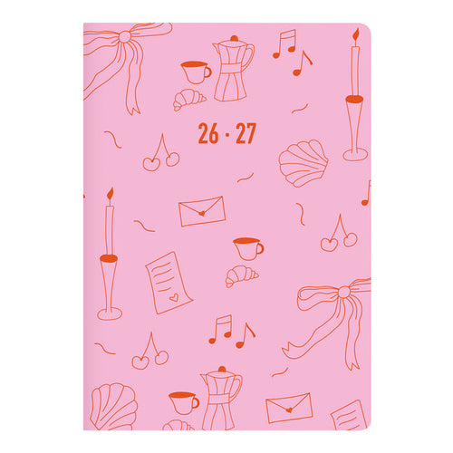 Little Joys Academic Weekly Planner, A5, 2026 - 2027 - Multilingual 27-031995 #color_little-joys-pink