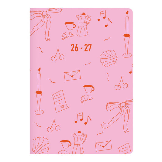 Little Joys Academic Weekly Planner, A5, 2026 - 2027 - Multilingual 27-031995 #color_little-joys-pink