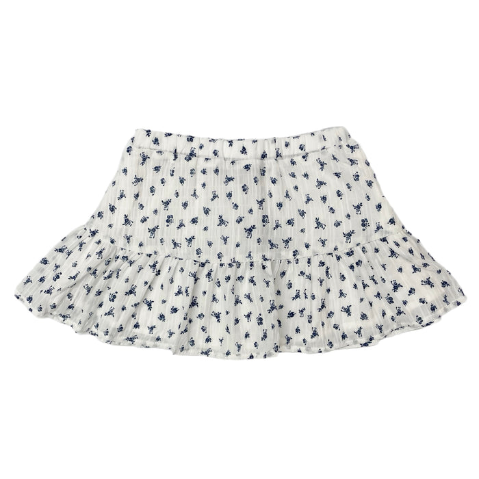 Little Olin White/Navy Flowers Skirt