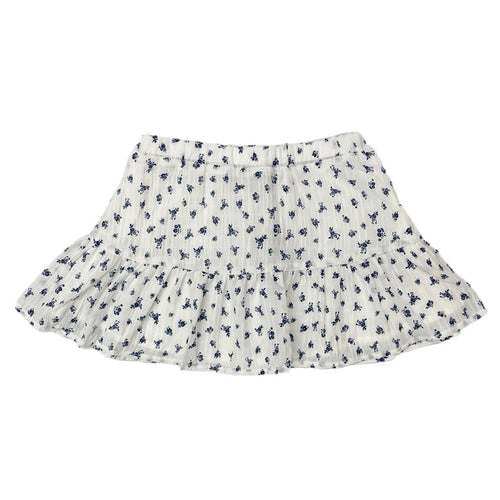 Little Olin White/Navy Flowers Skirt