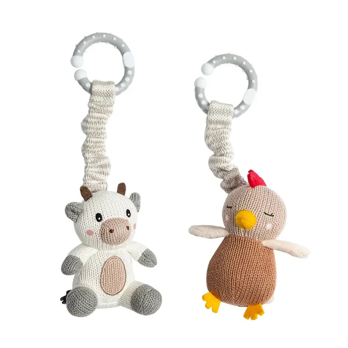 Living Textiles Cow & Chicken Stroller Toys