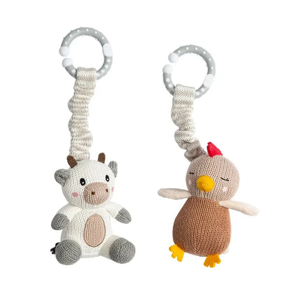 Living Textiles Cow & Chicken Stroller Toys