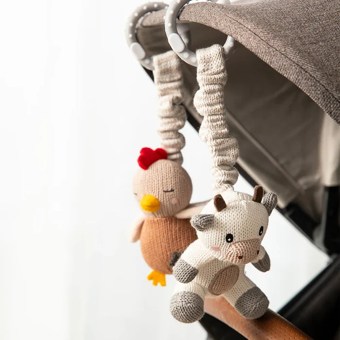 Living Textiles Cow & Chicken Stroller Toys