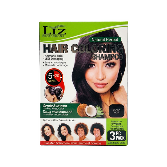 LIZ Hair Coloring Shampoo [Black] 0.85oz