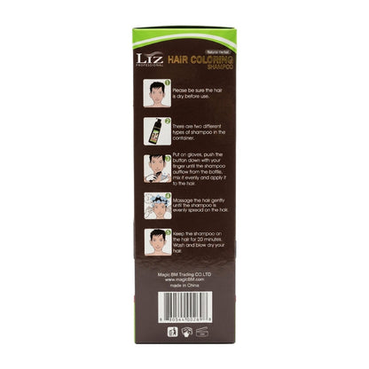 LIZ Hair Coloring Shampoo [Brown] 13.5oz