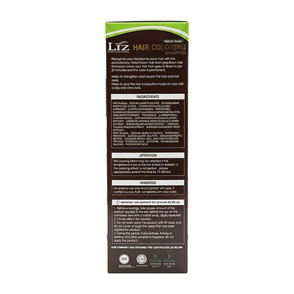 LIZ Hair Coloring Shampoo [Brown] 13.5oz