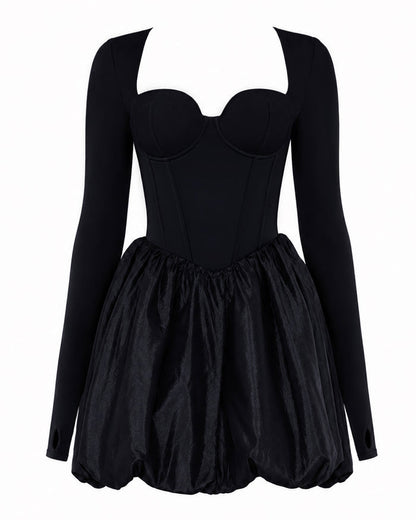 Outline image of Long Sleeve Princess Dress - Black