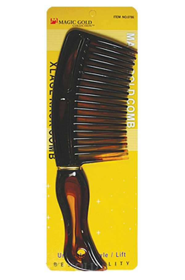Magic Gold XL Rake Comb Black, 1 Count, Hair Detangler, Hairbrush