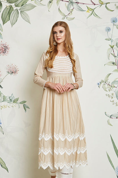 Marigold Kurta Beige