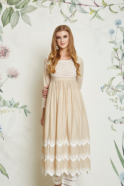 Marigold Kurta Beige