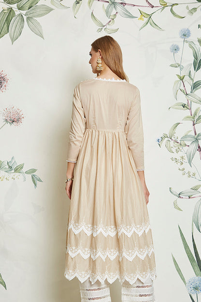 Marigold Kurta Beige