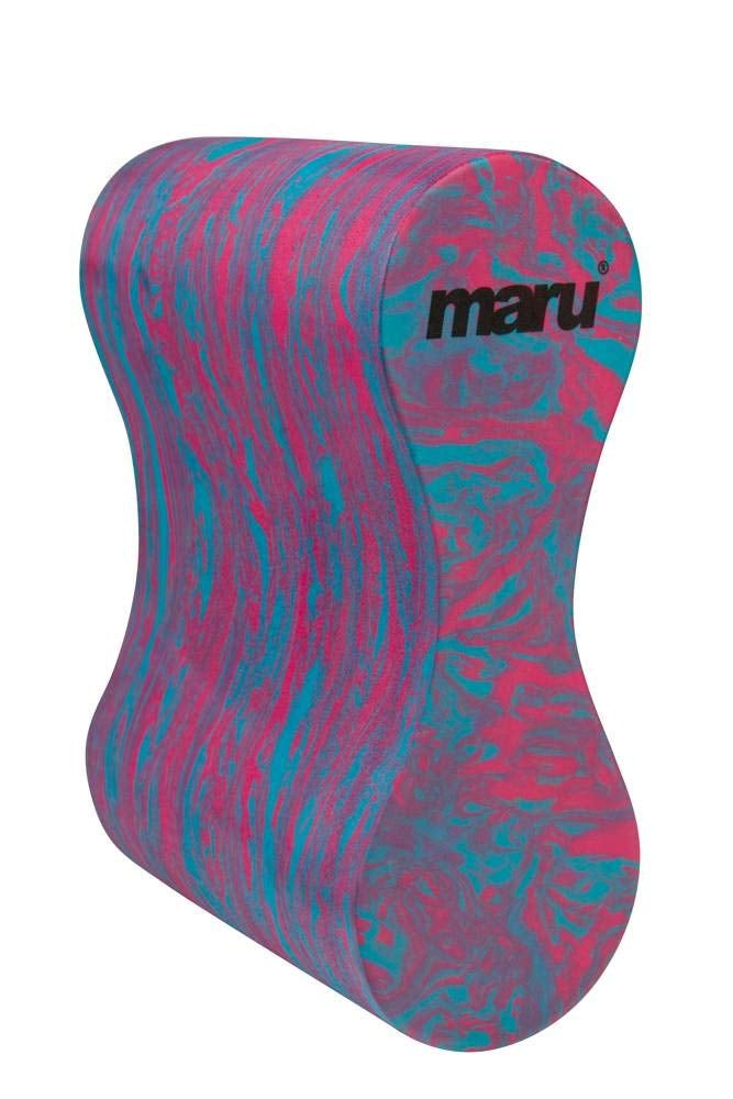 Maru Adult pink and blue wave swirl pull buoy foam float