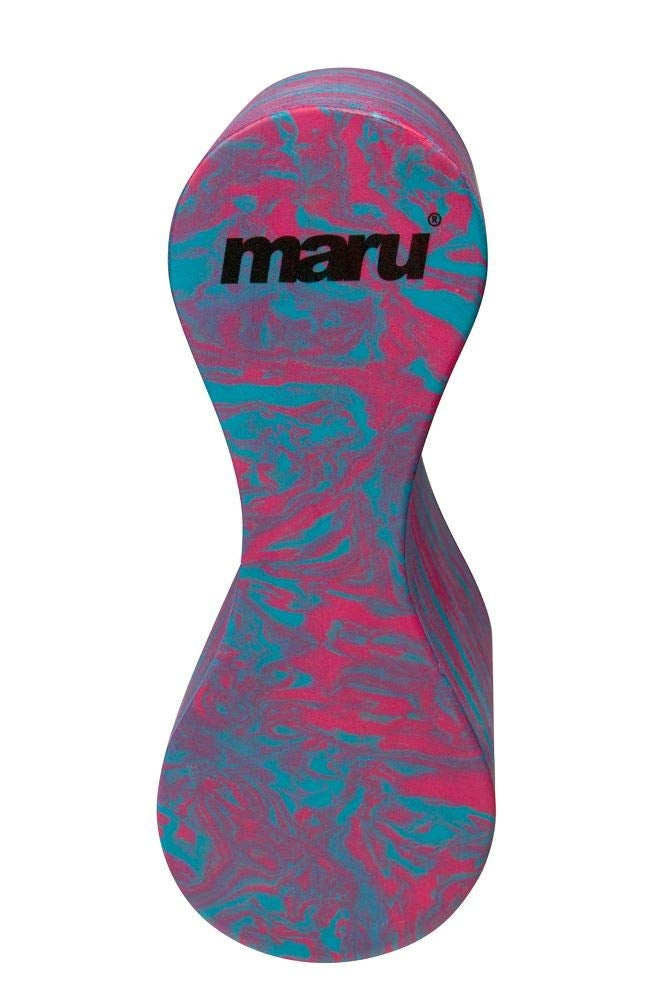 Maru Adult pink and blue swirl pull buoy with camo grip pad