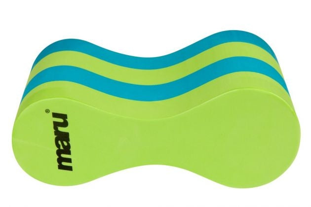 Neau Maru Junior Pull Buoy in blue lime with rounded design