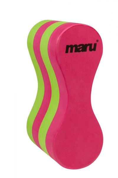 Brightly coloured junior Maru pull buoy with rounded design and smooth foam texture
