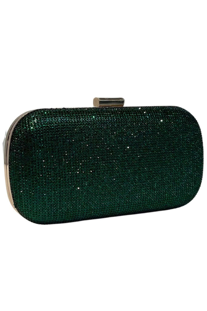 Green diamante Clutch Bag