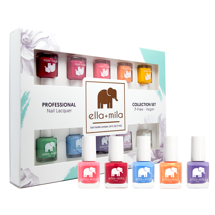 Me Collection 10-pack mini nail polish set in its gift box – ella+mila