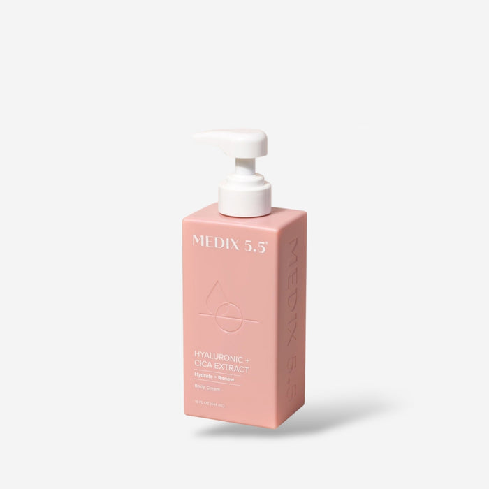 Medix 5.5 Hyaluronic + Cica Extract Hydrate + Renew Body Cream 444ml كريم الجسم ميديكس 5.5 بحمض الهيالورونيك ومستخلص السيكا لترطيب وتجديد الجسم - Princess Cosmetics Qatar