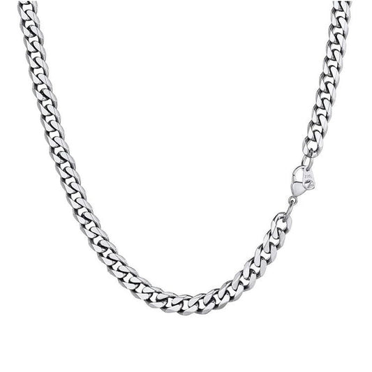 Men’s 7mm Stainless Steel Cuban Curb Chain Necklace