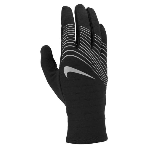 Nike Men’s Sphere 4.0 Running Gloves in black, designed for cold weather running, with a snug fit and breathable fabric.