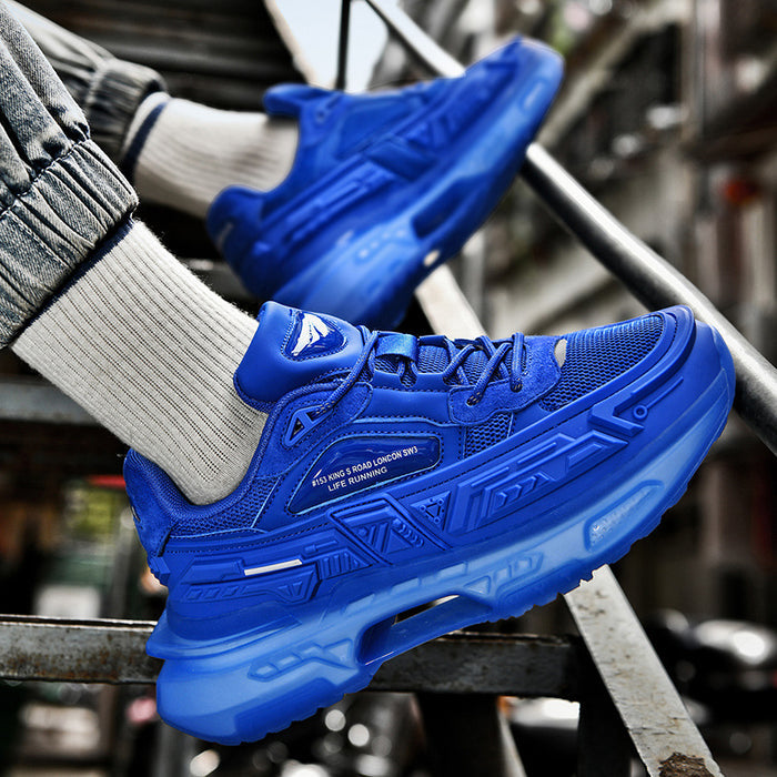 Men's & Women's Popcorn Platform Sneakers - Casual Low Top Mecha Style Shoes