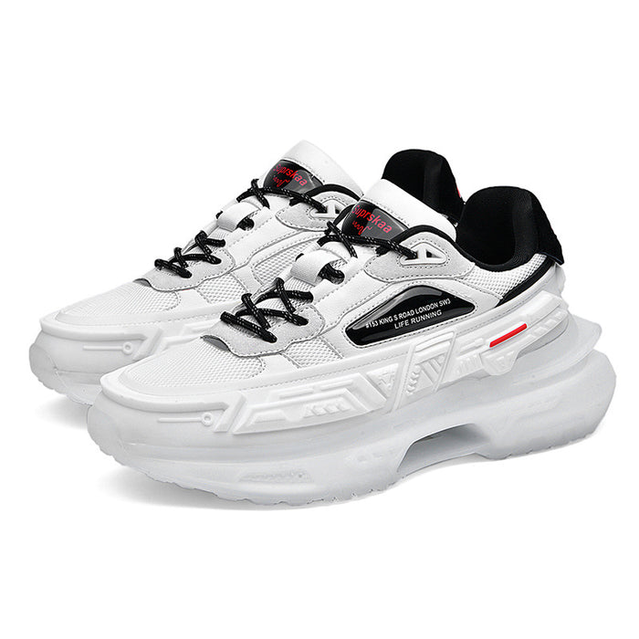 Men's & Women's Popcorn Platform Sneakers - Casual Low Top Mecha Style Shoes