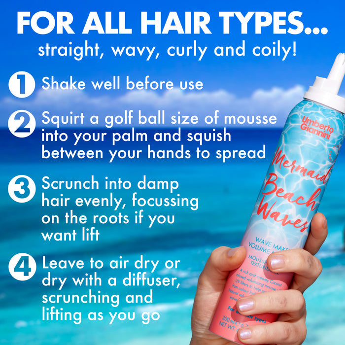 Mermaid Beach Waves Wave Maker Volume Mousse 200ml