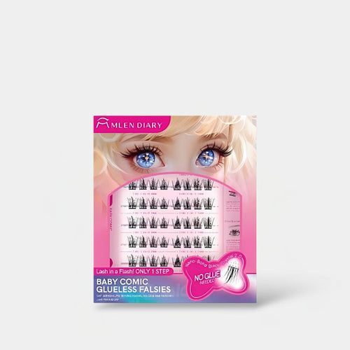 Mlen Diary Baby Comic Glueless Falsies مذكرات ملين للأطفال - شعر مستعار بدون غراء