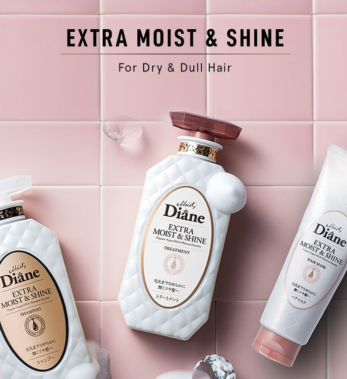 Moist Diane Extra Moist & Shine Line 450ml خط مويست ديان فائق الترطيب واللمعان - Princess Cosmetics Qatar