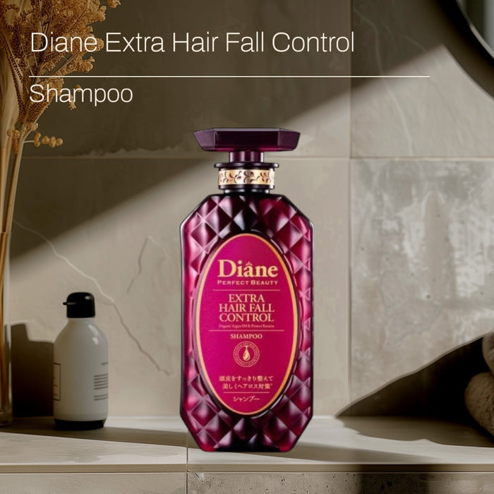 Moist Diane Perfect Beauty Extra Hair Fall Control Line 450ml خط التحكم في تساقط الشعر الإضافي من مويست ديان بيرفكت بيوتي - Princess Cosmetics Qatar