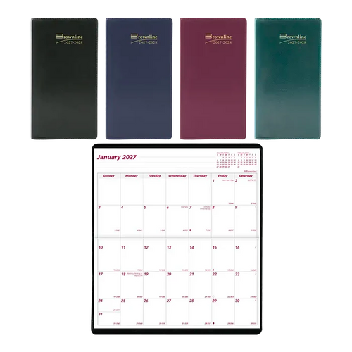 Monthly Two-Year Pocket Planner, Assorted Colors, 2027-2028 - English (CA24.AST-27)