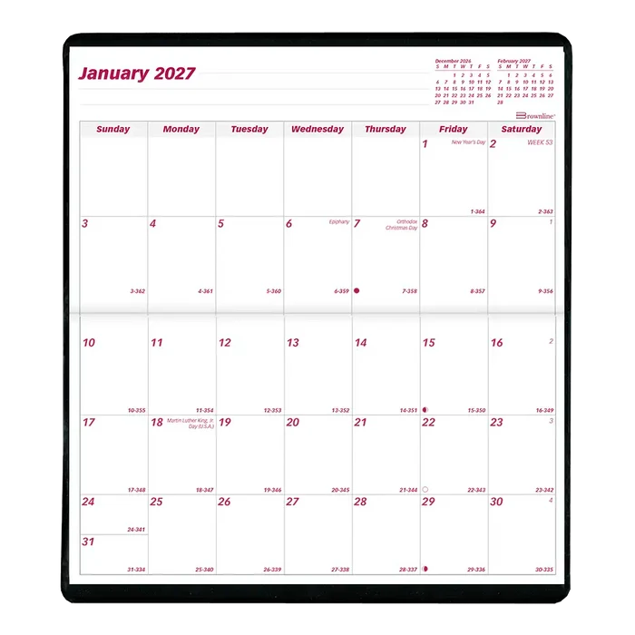 Monthly Two-Year Pocket Planner, Assorted Colors, 2027-2028 - English (CA24.AST-27)